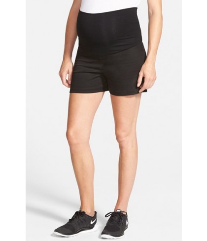 Olian Twill Maternity Shorts