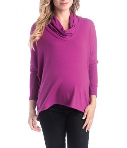 Lilac Clothing 'Sloane' Cowl Neck High/low Maternity Top