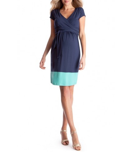 Seraphine Colorblock Nursing Maternity Dress