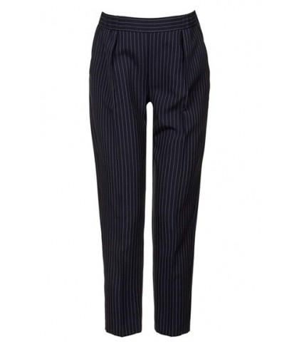 Topshop Pinstripe Maternity Trousers - Blue