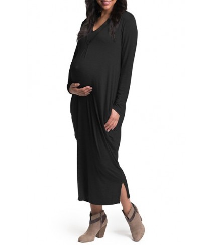 Bun Maternity Longline Cocoon Maternity Dress