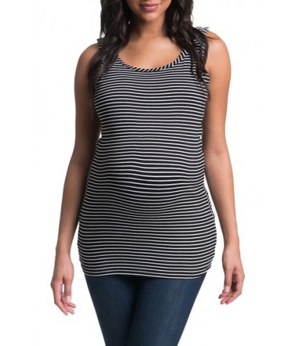 Bun Maternity Stripe Maternity/nursing Tank Top