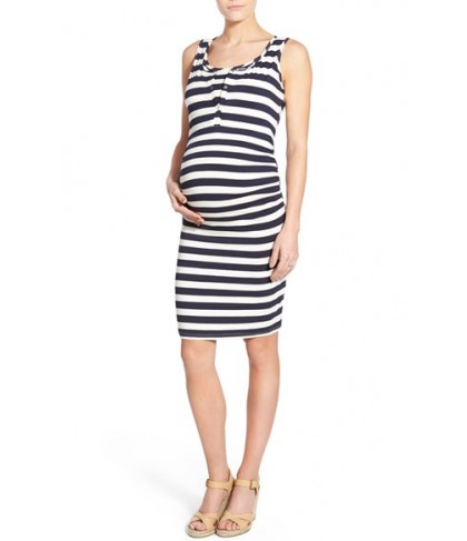 Lab 'Joy' Sleeveless Maternity/nursing Midi Dress