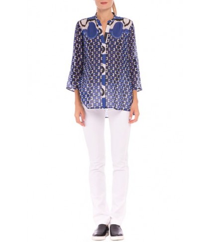 Olian 'Audrey' Silk Maternity Shirt