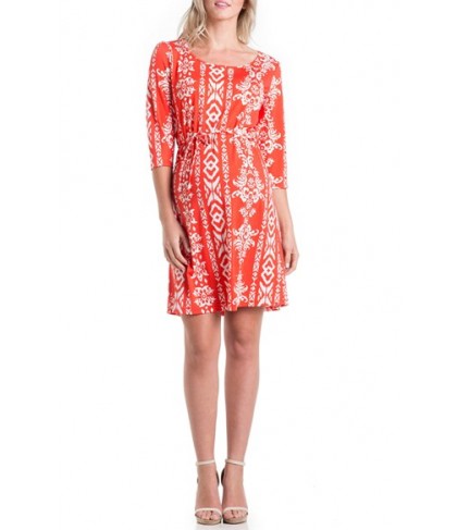 Lilac Clothing Print Maternity Dress