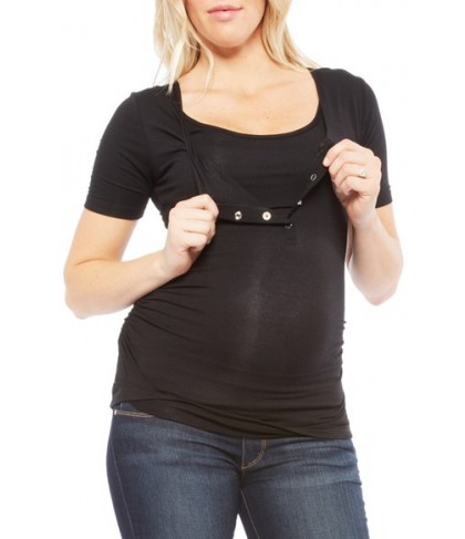 Nom Maternity Ruched Nursing/ Maternity Tee