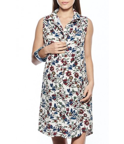 Imanimo Button Down Maternity Shirtdress