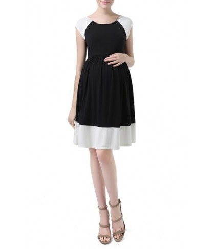 Kimi And Kai 'Andie' Colorblock Maternity Skater Dress