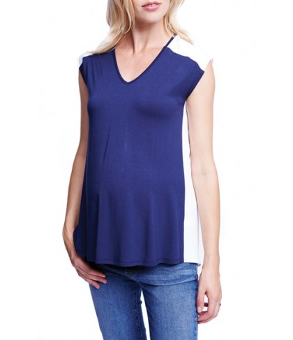 Maternal America Colorblock Maternity Tee