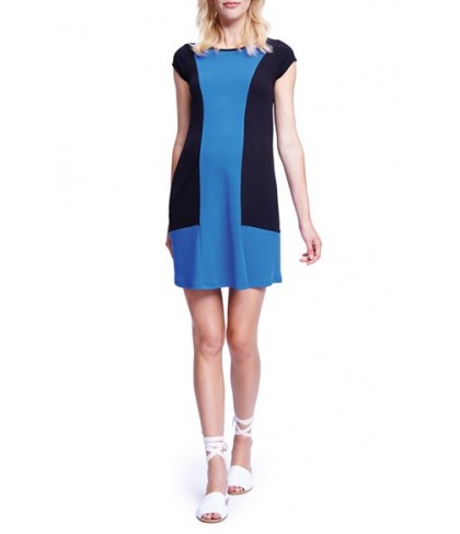 Maternal America Colorblock Maternity T-Shirt Dress