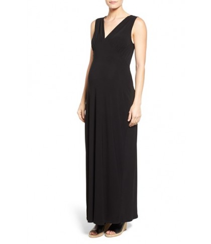 Leota 'Isabella' V-Neck Maternity Maxi Dress