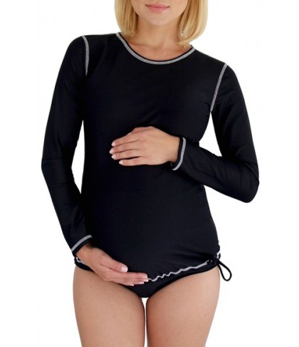 Mermaid Maternity Upf 5+ Long Sleeve Maternity Rashguard