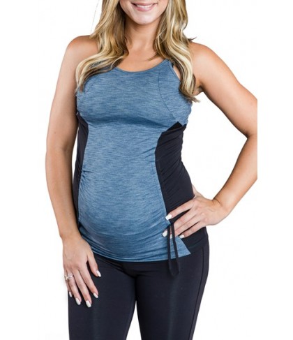 Cozy Orange 'Asana' Athletic Maternity Tank