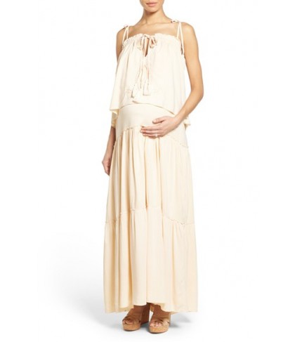 Fillyboo 'Bluebird' Popover Maternity/nursing Maxi Dress