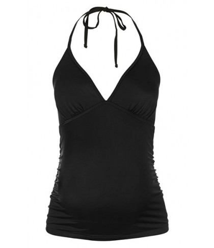 Topshop Halter Maternity Tankini Top- Black