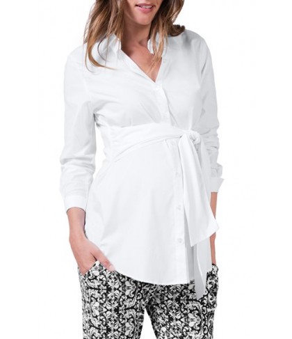 Isabella Oliver Tie Front Maternity Shirt