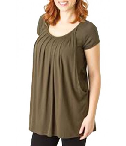 Savi Mom 'The Short Sleeve' Pleated Maternity/nursing Top