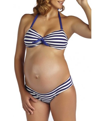 Pez D'Or 'Rimini' Textured Stripe Maternity Bikini