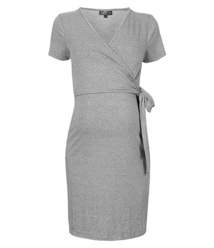 Topshop Short Sleeve Wrap Maternity/nursing Dress