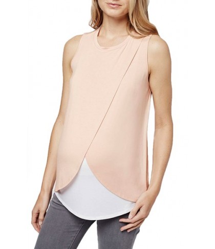 Topshop Wrap Maternity/nursing Tank - Pink