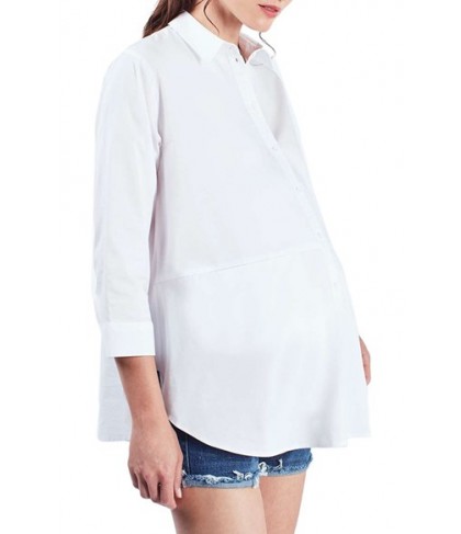 Topshop 'Jet' Poplin Maternity Shirt