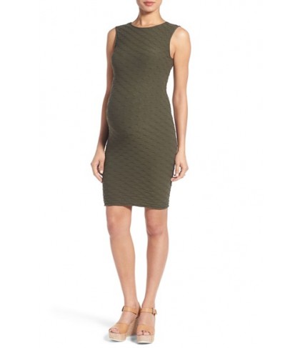 Tees By Tina Lattice Textured Sleeveless Maternity Dress