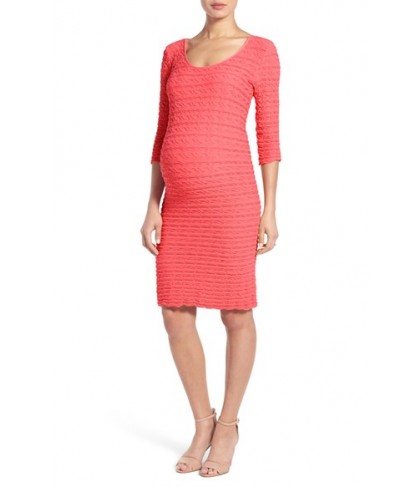 Tees By Tina 'Crinkle' Textured Maternity Dress