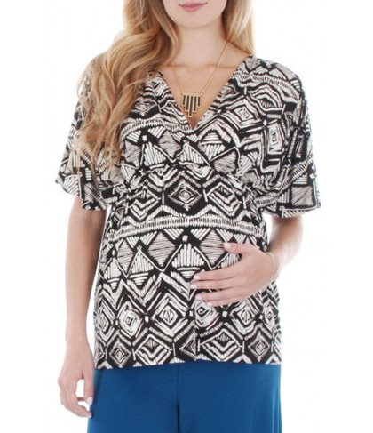 Everly Grey 'Ophelia' Print Maternity/nursing Top