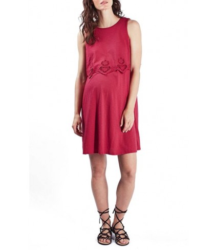 Topshop Cutwork Popover Maternity Dress - Pink