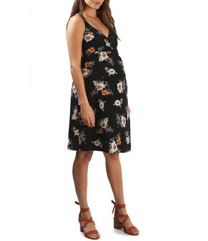 Topshop Spot Floral Wrap Maternity Slipdress