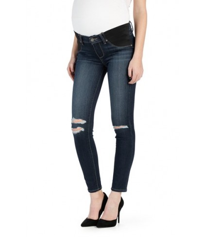 Paige 'Transcend - Verdugo' Ripped Ankle Ultra Skinny Maternity Jeans