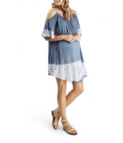 Topshop Dip Dye Cold Shoulder Maternity Cover-Up Dress