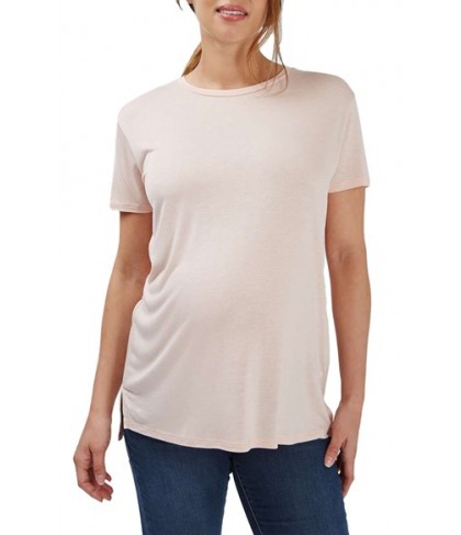 Topshop Step Hem Maternity Tee- Pink