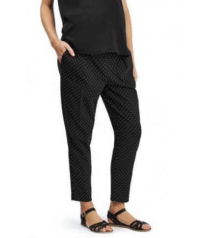 Topshop Pin Dot Maternity Trousers- Black