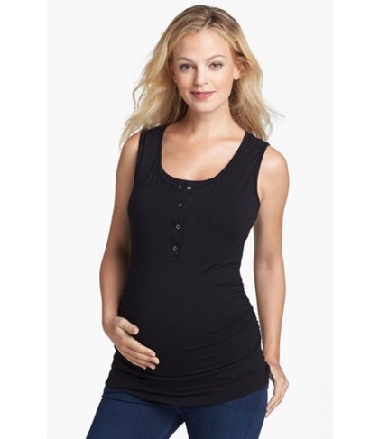 Nom Maternity Henley Maternity Tank Top