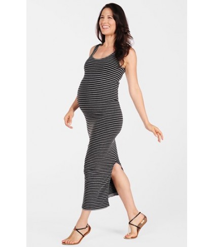 Tees By Tina Micro Stripe Maternity Dress