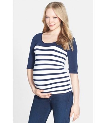 Tees By Tina 'St. Barts' Ballet Sleeve Maternity Top