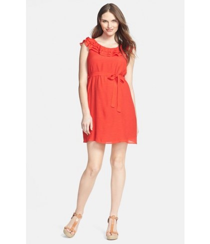 Maternal America Ruffled Maternity Dress