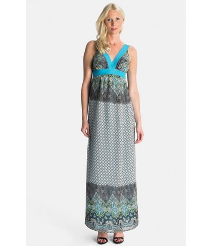 Eva Alexander London 'Daniella' Maternity Maxi Dress/green