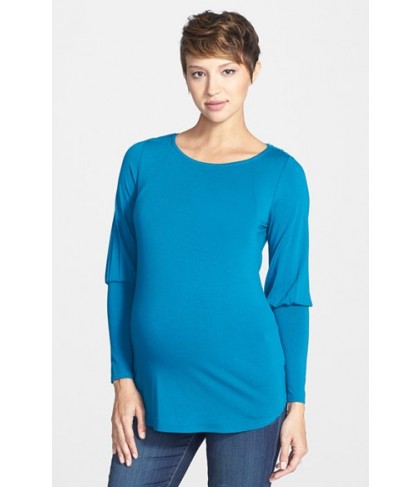 Maternal America Drape Back Maternity Top