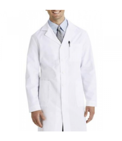 Meta 40 inch mens long lab coat - White - 34