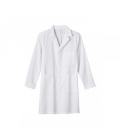 Meta Mens 40 inch Wrinkle Resistant twill lab coat - White - 38