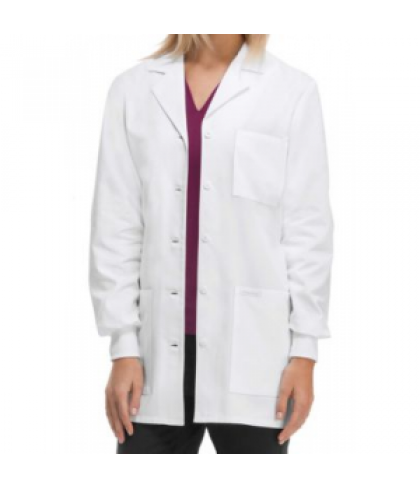 Cherokee 32 inch knit cuff lab coat with Certainty - White - S