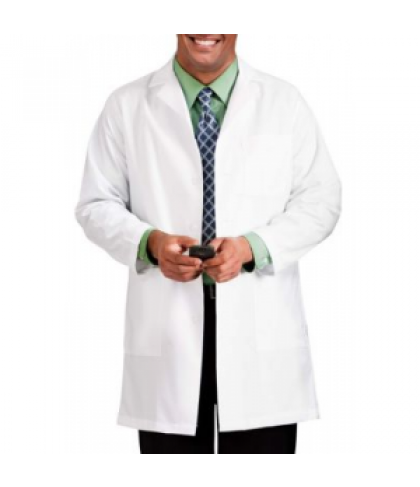 Meta mens 3-pocket lab coat - White - S