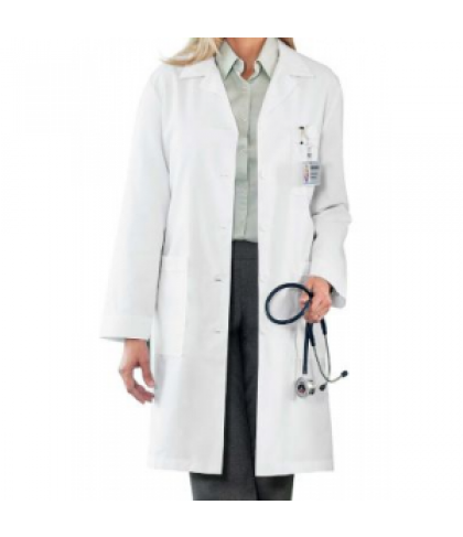 Meta Ladies 39 inch Nano-Tex performance lab coat - White - XL