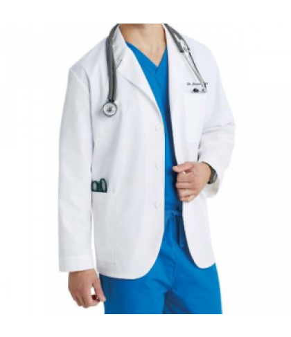 META 30 inch mens consultation lab coat - White - 36