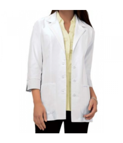 Cherokee 3/4 sleeve lab coat with Certainty - White - XL