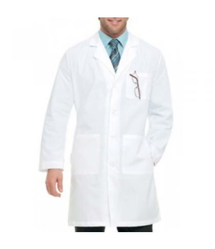 Landau mens full length medical lab coat - White - 46
