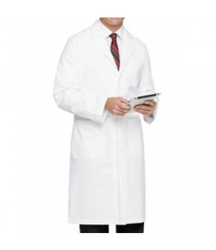 Landau mens knot button medical lab coat - White - 36