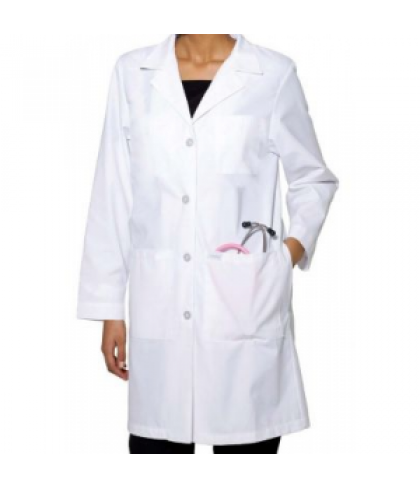 Landau 38 long ladies lab coat - White - 2